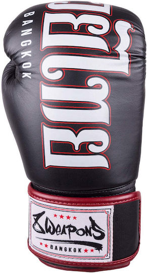8 Weapons Leather Boxing Gloves for Competition Black
