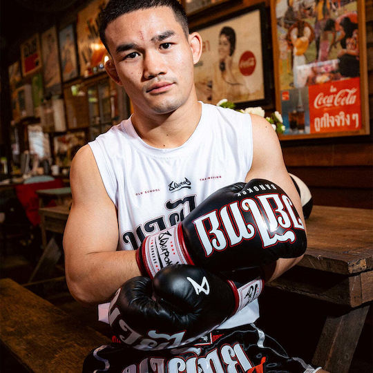 8 Weapons Leather Boxing Gloves for Competition Black
