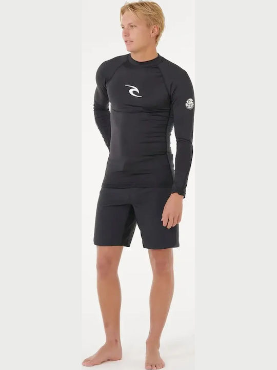 Rip Curl UPF 50+ Мъжка Дълъг Ръкав Слънцезащитна Блуза Черна