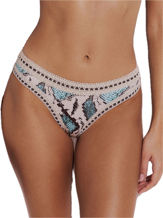 Bikini Set One Shoulder Animal Print