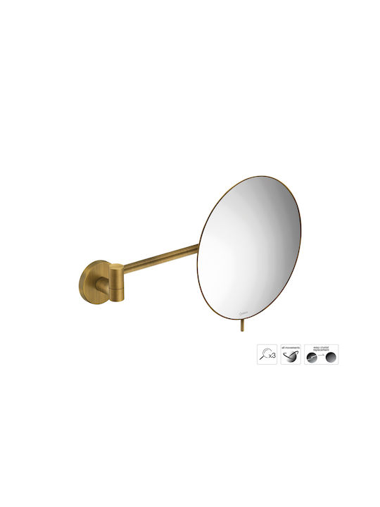 Sanco Magnifying Brown Bathroom Mirror