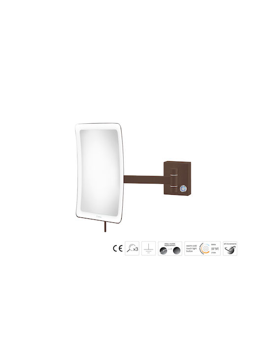 Sanco MRLED-305-A03 Magnifying Bathroom Mirror Led Silver