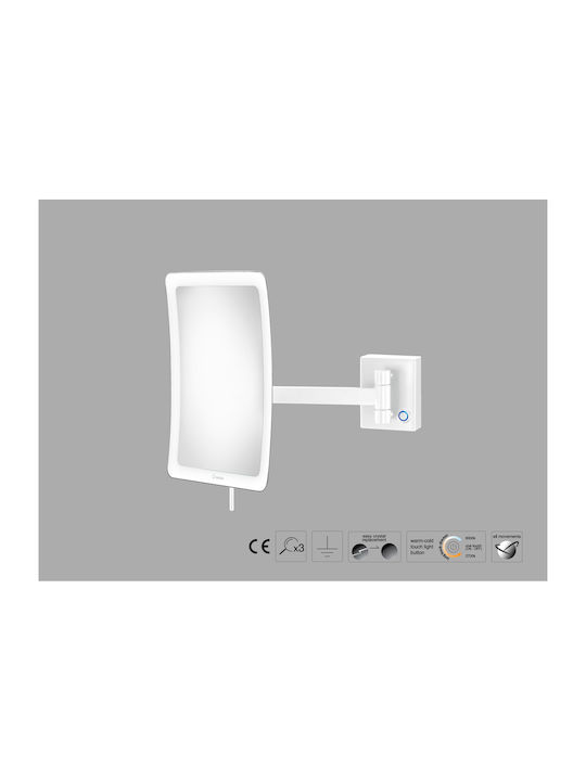 Sanco MRLED-305-A03 Magnifying Bathroom Mirror Led Silver