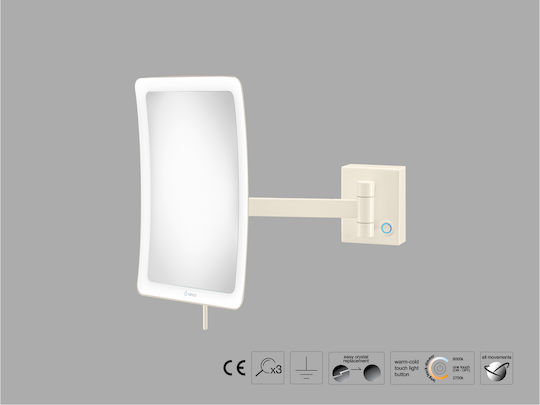Sanco MRLED-305-A03 Oglindă De Baie Cu Mărire Lumini LED Argintie