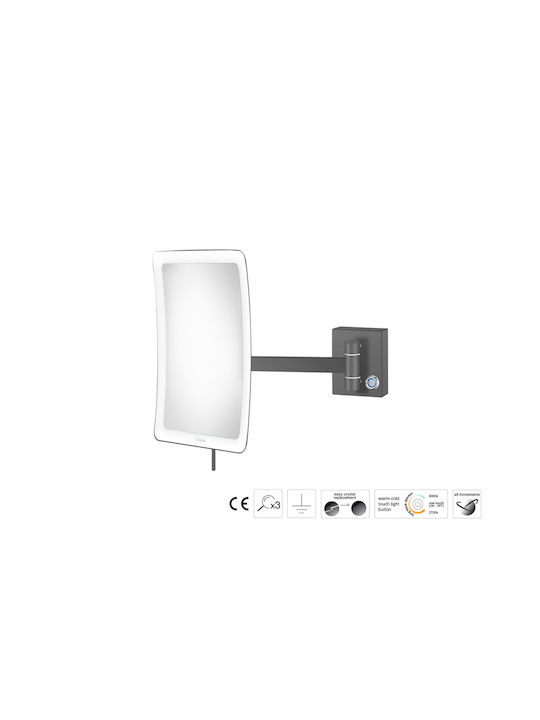 Sanco MRLED-305-A03 Magnifying Bathroom Mirror Led Silver