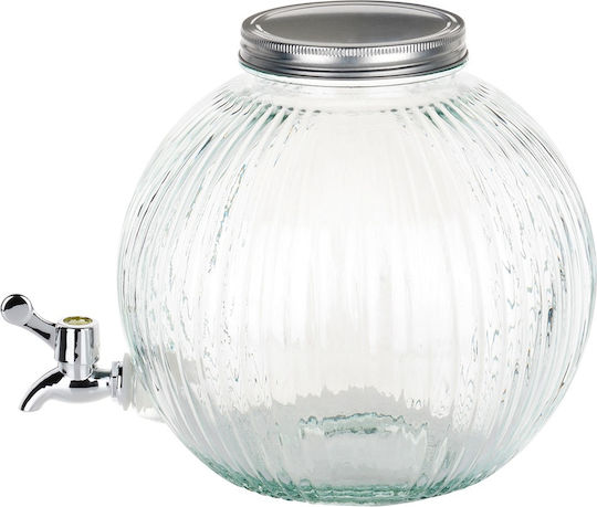 Excellent Houseware Glass Beverage Dispenser with Spigot 5.5lt