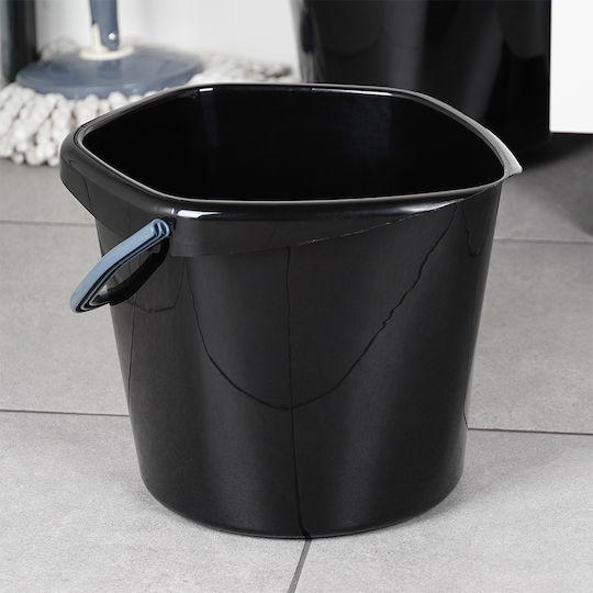 Vilde Vilde Kunststoff Mop Eimer mit Auswringer 10lt Schwarze