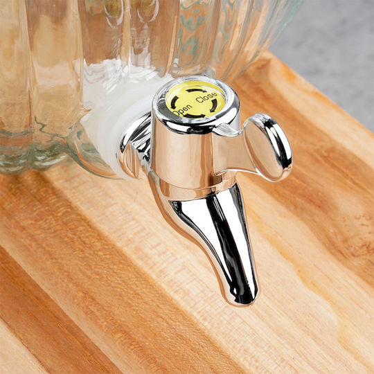 Excellent Houseware Glass Beverage Dispenser with Spigot 5.5lt