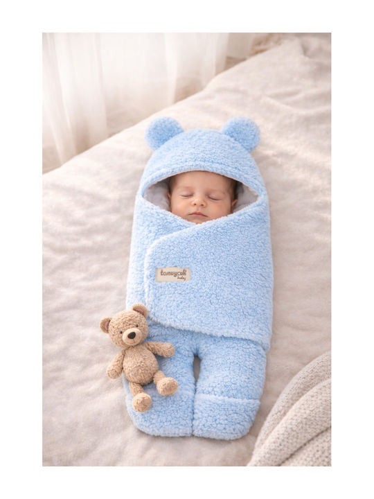 SteweHome Cotton Light Blue Blanket