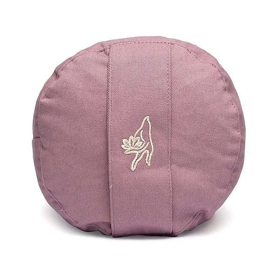 Bolster Μαξιλάρι Γιόγκα Κυλινδρικό Lavender Pink Organic Cotton 60χ16cm