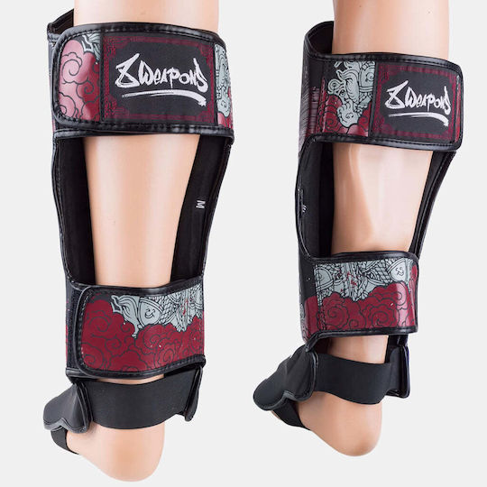 8 Weapons Adults Black Shin Guards