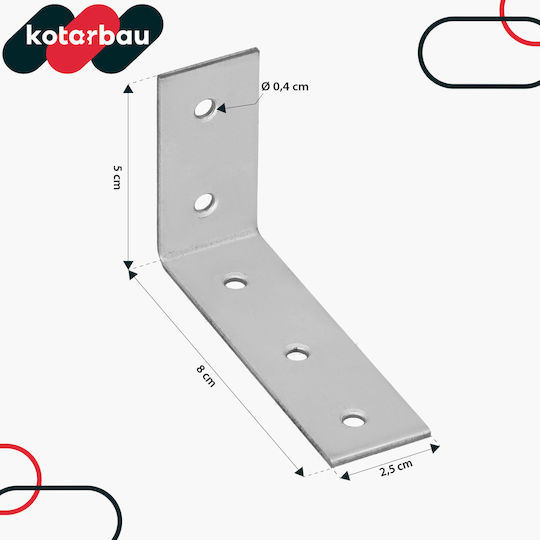 Kotarbau Адаптер за Градинска Пергола от Стомана 8x5см