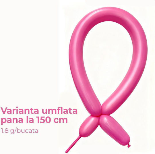 Compoziție Cu 50 Baloane Flori Fucsia 30cm