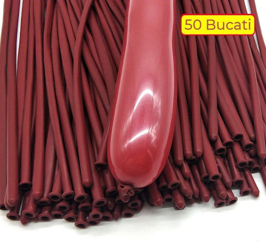 Compoziție Cu 50 Baloane Flori Roșii 30 Cm