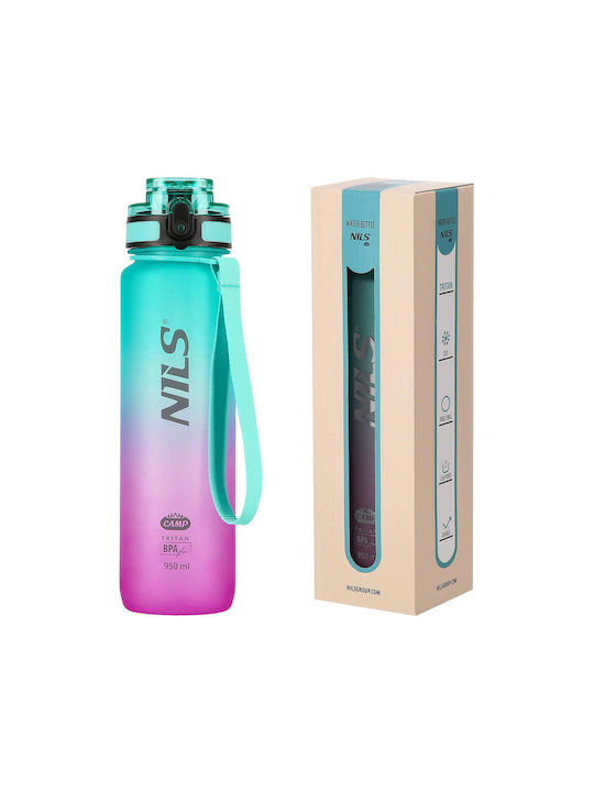 Nils Plastic Water Bottle 950ml Green