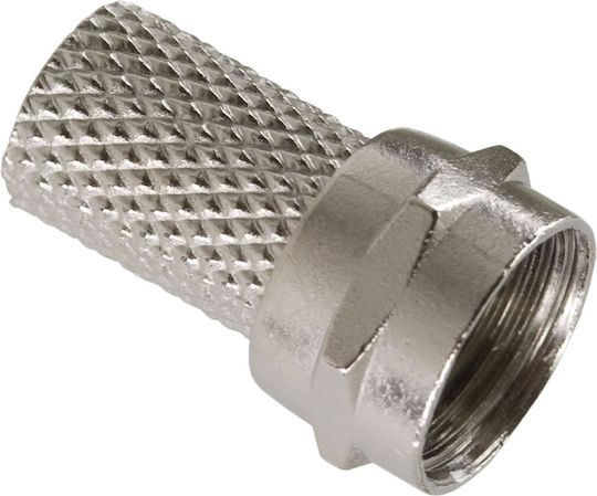 Set 25 Prize F Conectori Cablu Coaxial Rg6 Conector Antenă Metal Zincat Cu Filet