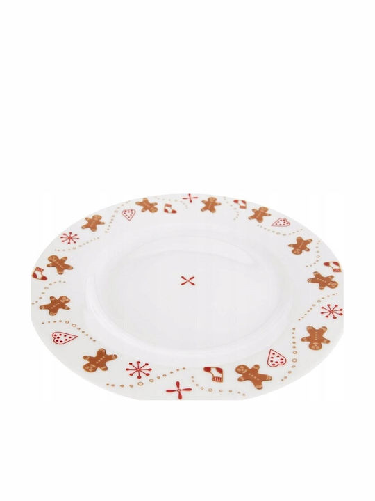 Lumarko Porcelain White Dessert Plate with Diameter 20cm
