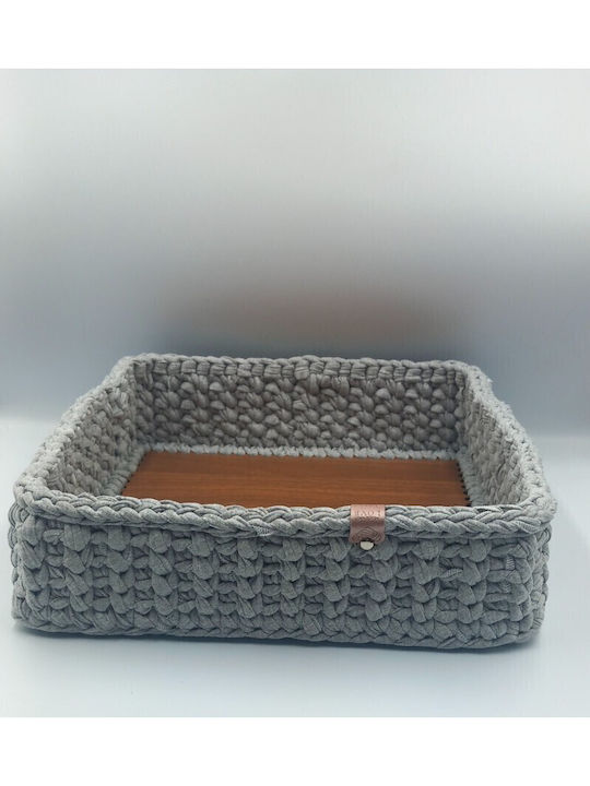 Aristourgimata Bamboo Gray Storage Basket