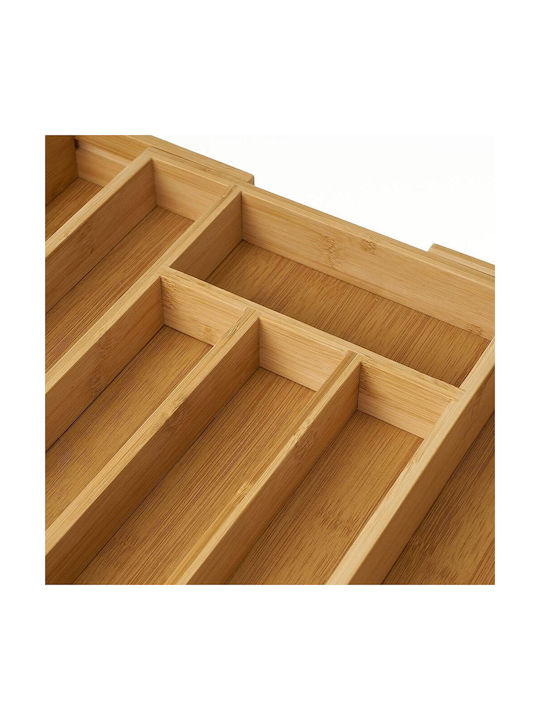 Opening Wooden Drawer Cutlery Tray 35.5x30.5x4.5cm Brown