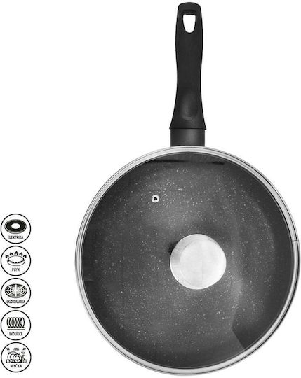 Orion Grande Aluminum Pan with Lid with Non-Stick Interior Coating 28cm