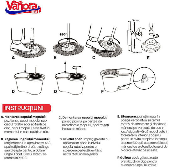 Vanora Mop Rotativ VN-ULF-2COLA