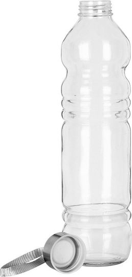 Orion Glas Wasserflasche mit Schraubdeckel Transparent 1000ml