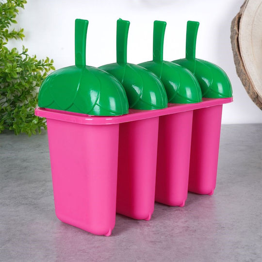 Excellent Houseware Backform Für Eiscreme / Eislutscher 16x7.5x14cm 4 Stück