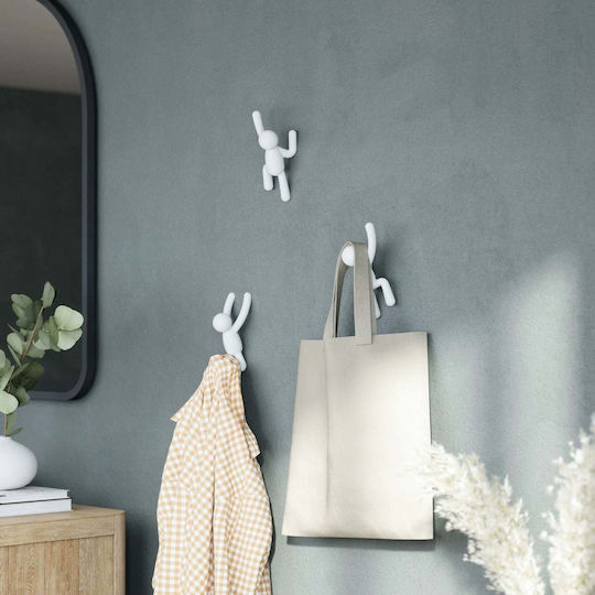 Umbra Wall Hanger Buddy Plastic White 8.9x16.5cm 3 Pieces