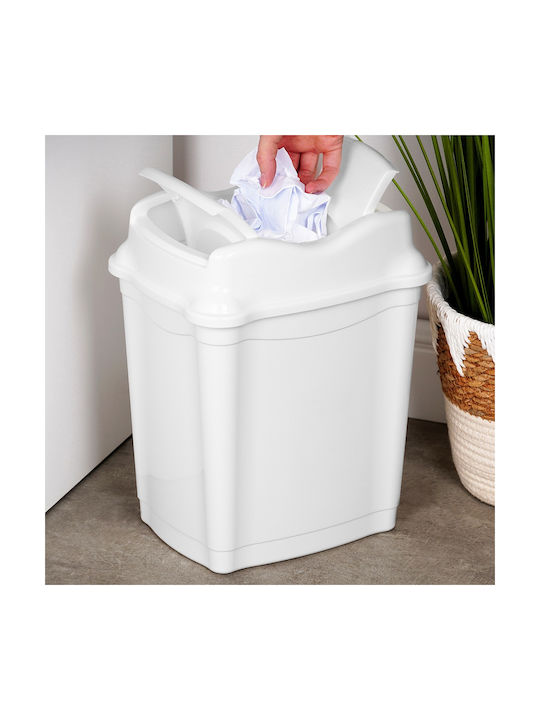 Orion Plastic Waste Bin for Cabinet White 9lt