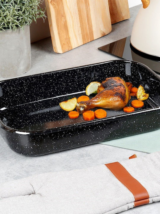 Orion Rectangular Baking Pan Stainless Steel with Enamel Coating 24.5x38cm