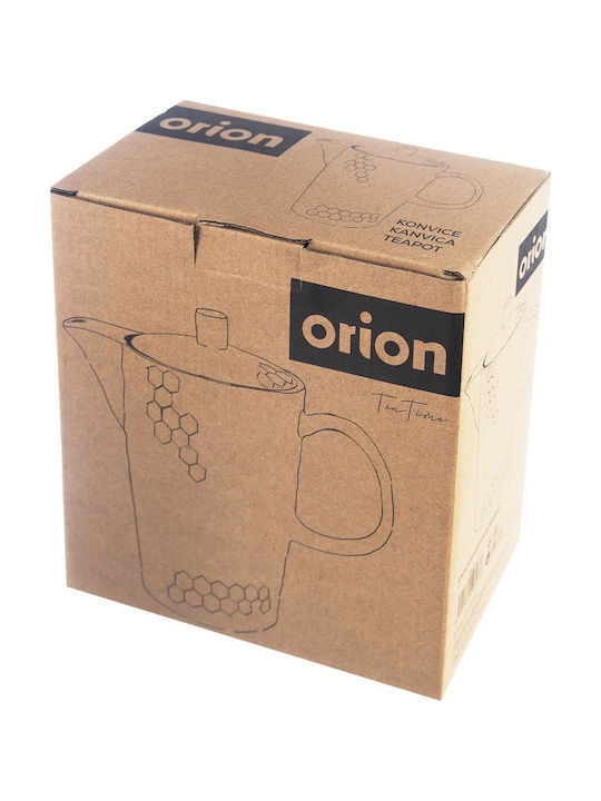 Orion Τσαγιέρα Κεραμική Μαύρη 1300ml