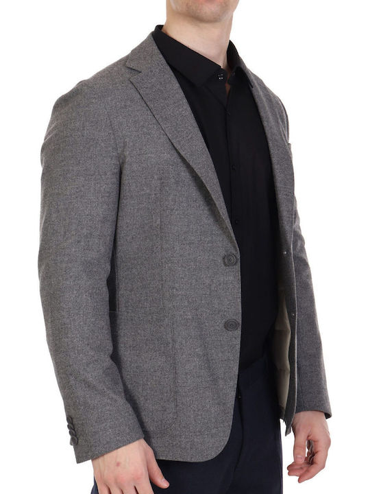 Men's Winter Suit Jacket Slim Fit Gray