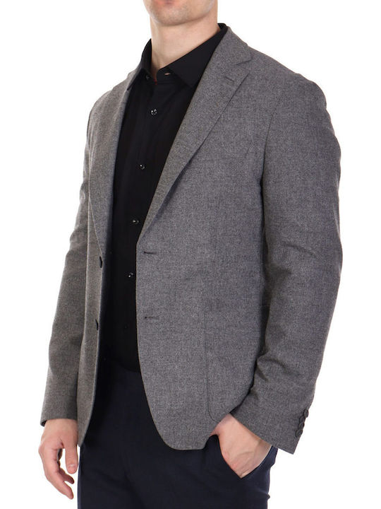 Men's Winter Suit Jacket Slim Fit Gray