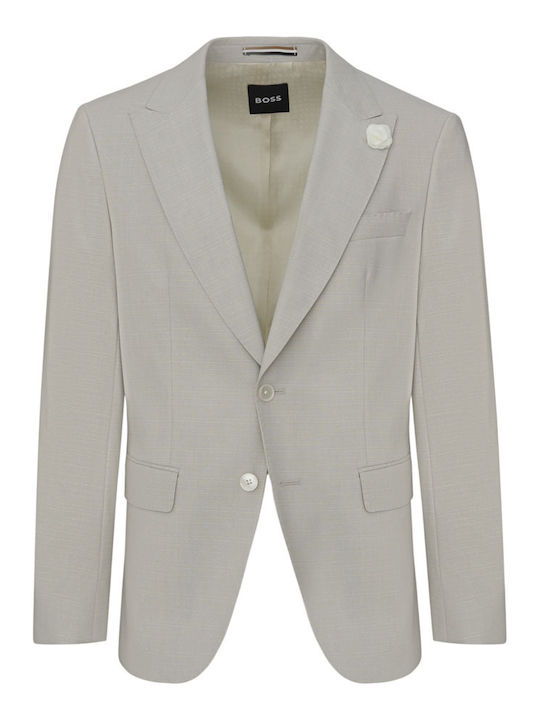 Hutson Men’s Suit Jacket With Slim Fit Open White