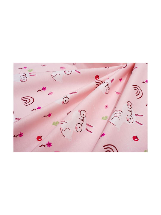Dimcol Baby Duvet Cover Rabbit Garden 585 Pink 120x160cm