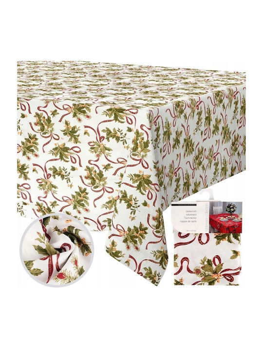 Excellent Houseware Χριστουγεννιάτικο Τραπεζομάντηλο Αλέκιαστο Πράσινο 180x130εκ.