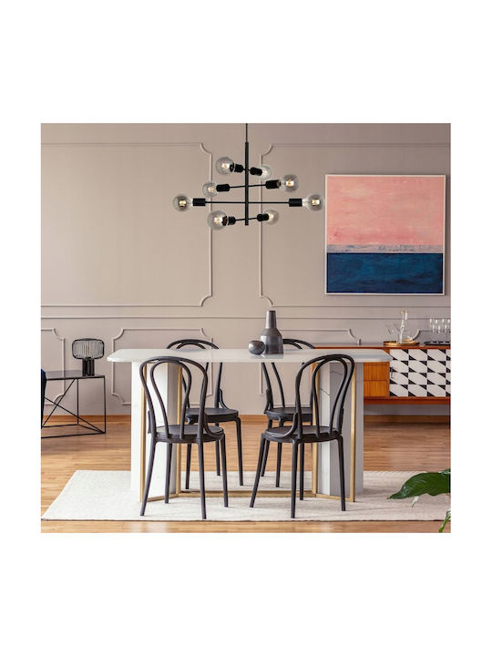 Lampa Deckenleuchte Schwarz mit Lampenbirnensockel E27
