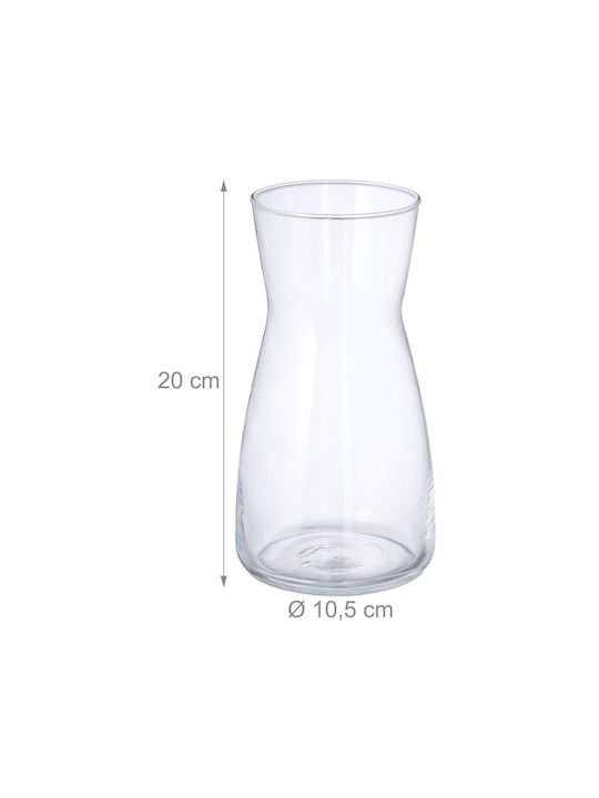 Relaxdays Vază Decorativă Din Sticlă Transparentă 10.5xÎ20cm