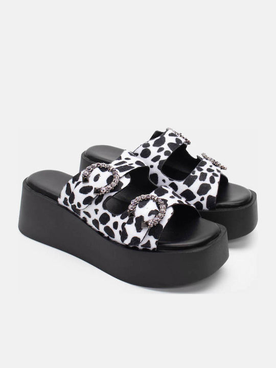 Women's Synthetic Leather Platform Shoes White