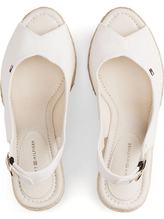 Women's Fabric Platform Espadrilles White