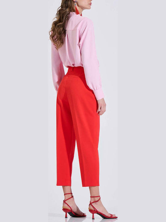 Damen Stoffhose Rot