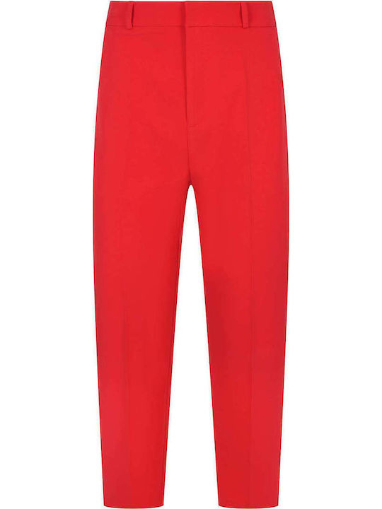 Damen Stoffhose Rot