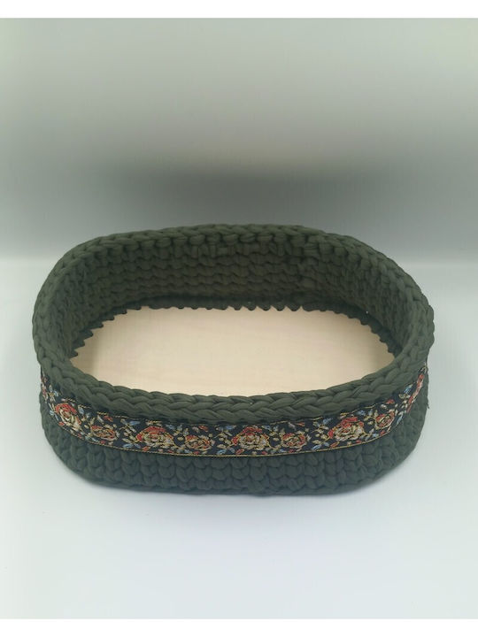 Aristourgimata Decorative Wicker Basket Green 28x20cm