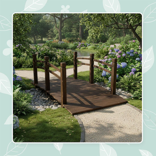 Relaxdays Decorative Wooden Garden Bridge 10052754_93