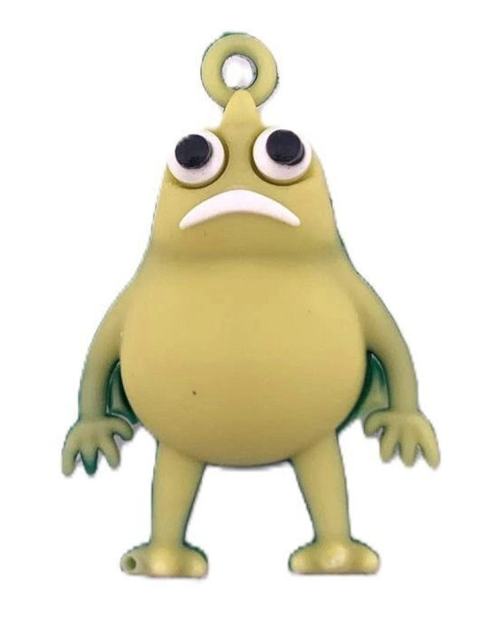 Silicone Keychain Flippy Brainrot Slow Seline Figurine 4 Cm Green