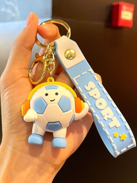 Keychain Flippy Football Ball Model Headphones World Cup Accessory Keys Backpack Acrylic Material 50 G Light Blue Keychain Flippy Football Ball Model Headphones World Cup Accessory Keys Backpack Acrylic Material 50 G Light Blue