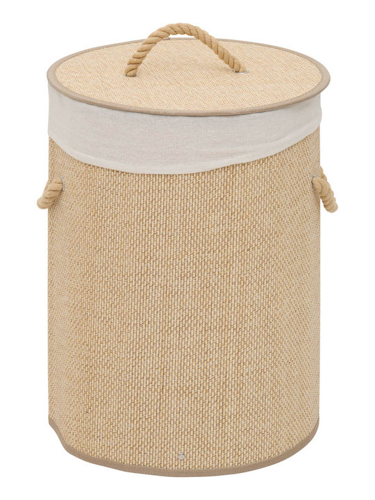 5Five Stemy Wäschekorb Bamboo 48lt mit Deckel 37x37x51cm Beige 5Five Stemy Wäschekorb Bamboo 48lt mit Deckel 37x37x51cm Beige