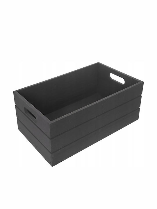 Orion Καλάθι Αποθήκευσης Bamboo Μαύρο 36x26x15cm Orion Καλάθι Αποθήκευσης Bamboo Μαύρο 36x26x15cm