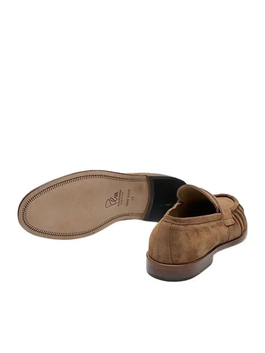 Suede Men's Moccasins in Brown Colour