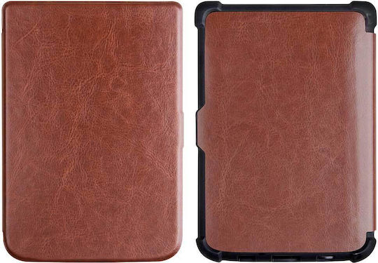 Pocketbook Флип Капак Издръжлив Кафяв (Pocketbook 606, 616, 617, 618, 627, 628, 632, 633)